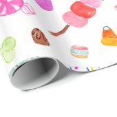 かわいい甘いお菓子アイスクリームジンジャーブレッドキャンディランド ラッピングペーパー (ロールコーナー)