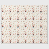 かわいい甘いお菓子カップケーキパターンベーカーギフト ラッピングペーパー (フラット)