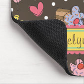 かわいい甘いさくらんぼのカップケーキのお菓子屋のベーカリー マウスパッド (コーナー)