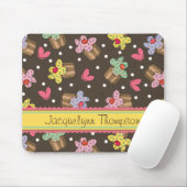 かわいい甘いさくらんぼのカップケーキのお菓子屋のベーカリー マウスパッド (マウス)