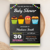 かわいい甘いカップケーキベビーシャワー招待状 招待状