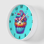 かわいい甘いカップケーキ好き 壁時計 (傾斜)