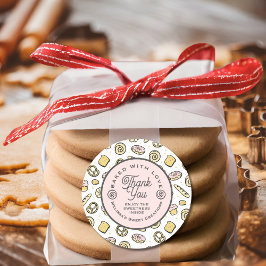 かわいい甘いケーキは愛のパタ焼いたーン ラウンドシール