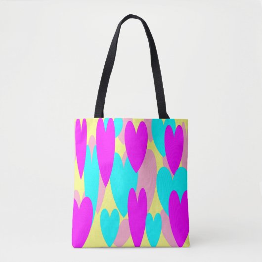 かわいい甘いパステルの赤ん坊、淡い色の黄色とピンク トートバッグ (正面)