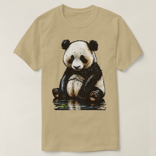 かわいい甘いパンダ Tシャツ (デザイン正面)