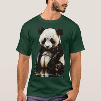 かわいい甘いパンダ Tシャツ