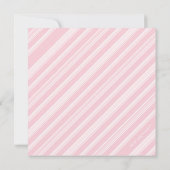 かわいい甘いピンクのコウノトリハートベビーガールシャワー 招待状 (裏面)