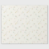 かわいい甘いフローラガーデンマンガバースデーパーティー ラッピングペーパー (フラット)