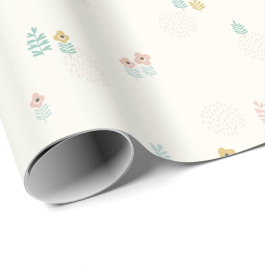 かわいい甘いフローラガーデンマンガバースデーパーティー ラッピングペーパー (ロールコーナー)