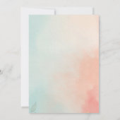 かわいい甘いペンギン春花の赤ちゃんシャワーキッズ 招待状 (裏面)