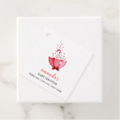 かわいい甘い傘の弓ベビーシャワー フェイバータグ (インサイチュ)