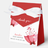 かわいい甘い傘の弓ベビーシャワー フェイバーボックス (正面)