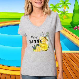 かわいい甘い夏のレモンのエイド Tシャツ