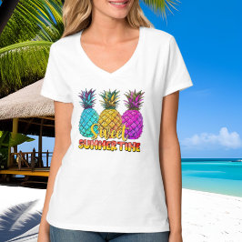 かわいい甘い夏の時間パイナップル Tシャツ