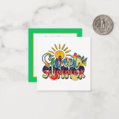 かわいい甘い夏期追加気持ち ノートカード (正面/裏面インサイチュ)