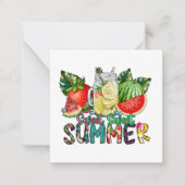 かわいい甘い夏期追加気持ち ノートカード (正面)