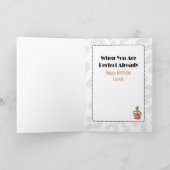 かわいい甘い女性エスニック漫画ハッピーバースデー カード (内部)