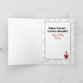 かわいい甘い女性マンガブロンドハッピーバースデー カード (内部)