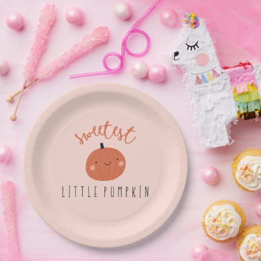 かわいい甘い小さなかぼちゃ ペーパープレート (パーティー)
