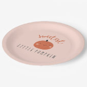 かわいい甘い小さなかぼちゃ ペーパープレート (アングル)