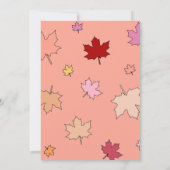 かわいい甘い小さなカボチャ紅葉ベビーシャワー 招待状 (裏面)