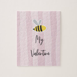 かわいい甘い愛らしいマンガビー私のバレンタインデー ジグソーパズル