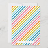 かわいい甘い棒つきキャンデーキャンディランド誕生日パーティー 招待状 (裏面)