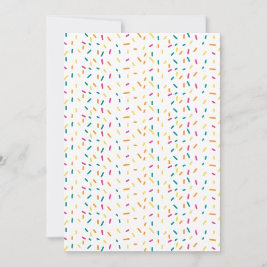 かわいい甘い棒つきキャンデーキャンディ4歳の誕生日 招待状 (裏面)