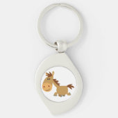 かわいい甘い漫画の馬の金属キーチェーン キーホルダー (正面)