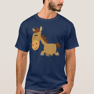 かわいい甘い漫画の馬Tシャツ Tシャツ
