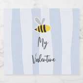 かわいい甘い漫画ラブリーバレンタインワインステッカー スパークリングワインラベル (シングルラベル)