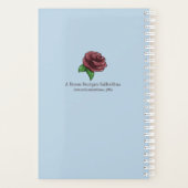 かわいい甘い青い蝶 プランナー手帳 (裏面)