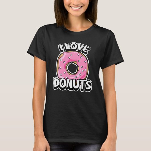 かわいい甘い食べ物ユーモアが大好き Tシャツ (正面)