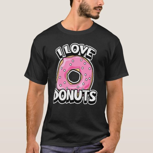かわいい甘い食べ物ユーモアが大好き Tシャツ (正面)