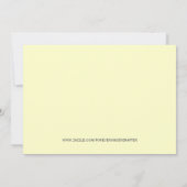 かわいい甘い黄色のベビーシャワー 招待状 (裏面)