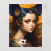 かわいい生き物と女の子、ポストクロッシング ポストカード (正面)