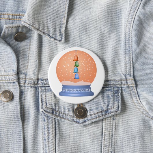 かわいい生き物の漫画の雪のお洒落球体 缶バッジ (インサイチュ)