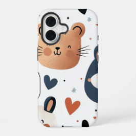 かわいい生き物 アニメ風 スマホケース iPhone 16ケース