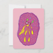 かわいい生き物 , 子供の誕生日招待状 招待状 (裏面)