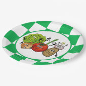 かわいい生パーティー ペーパープレート (アングル)