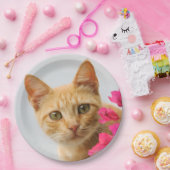 かわいい生姜の子猫が見守るハッピーパーティー ペーパープレート (パーティー)