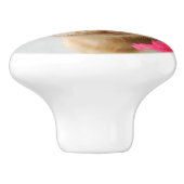 かわいい生姜の子猫が見守る、装飾 セラミックノブ (側面)