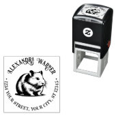 かわいい生意気なハムスターの名前差出人住所 セルフインキングスタンプ (インサイチュ)