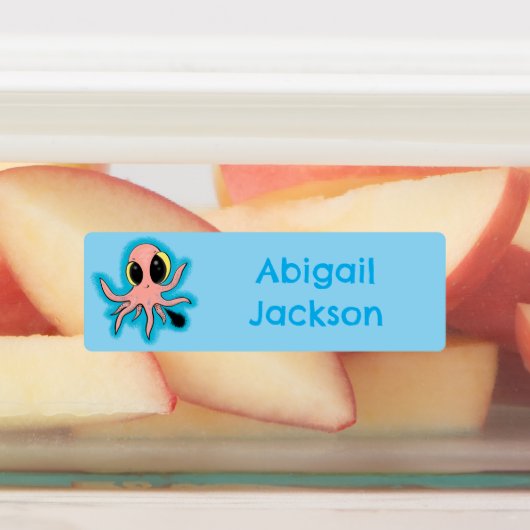 かわいい生意気なベビータコの漫画パーソナライズされた ラベル (貼付)