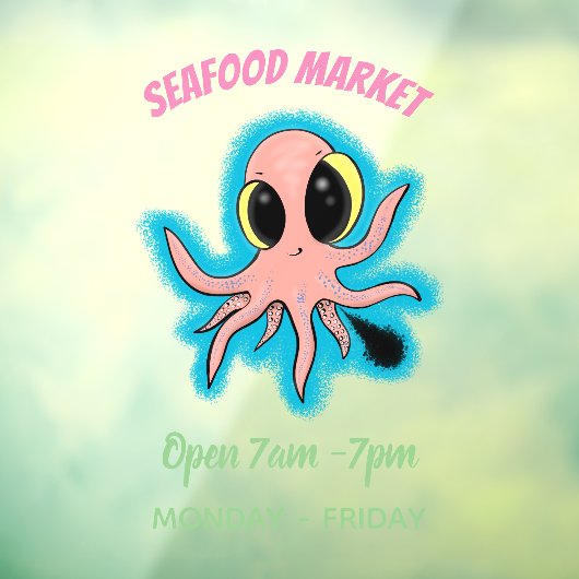 かわいい生意気なベビータコ漫画 ウィンドウサイン (シート3)