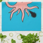 かわいい生意気なベビータコ漫画 キッチンタオル (折り畳み)