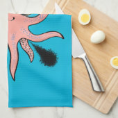 かわいい生意気なベビータコ漫画 キッチンタオル (四つ折り)