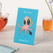 かわいい生意気なベビータコ漫画 台座サイン (インサイチュ)