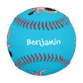 かわいい生意気なベビータコ漫画 野球ボール (正面)