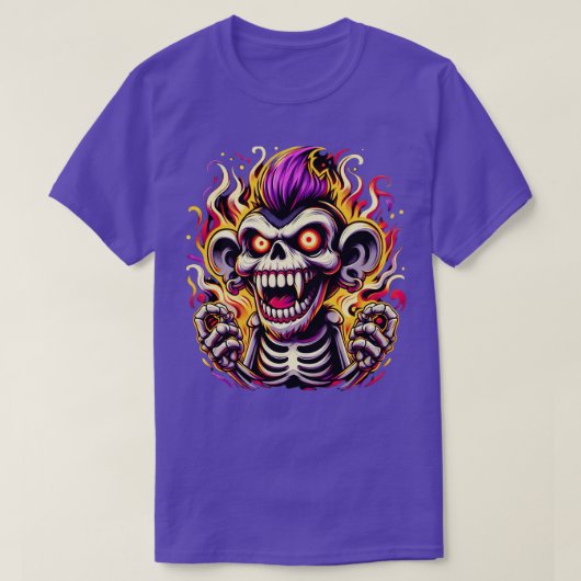 かわいい生意気なモンキーハロウィーン子供へデザイン2 Tシャツ (デザイン正面)
